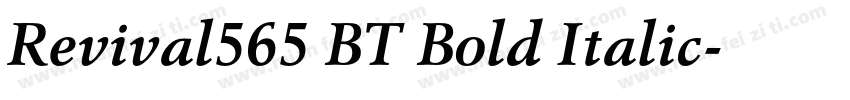 Revival565 BT Bold Italic字体转换